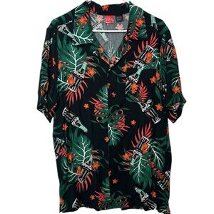 VTG Coca-Cola Hawaiian Aloha Shirt Men’s Medium Graphic Button Down Short Sleeve